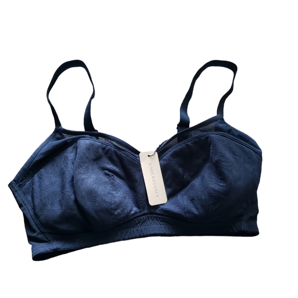 Understance Hugger Smooth Lace Wireless Soft Cup Bra size 34DD